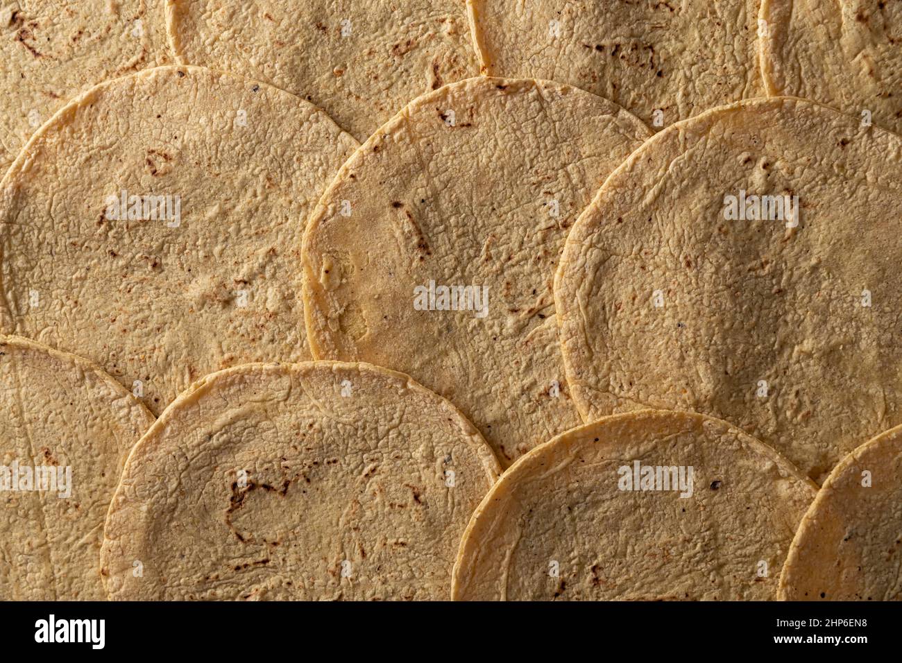 Corn Tortillas. Food made with nixtamalized corn, a staple food in
