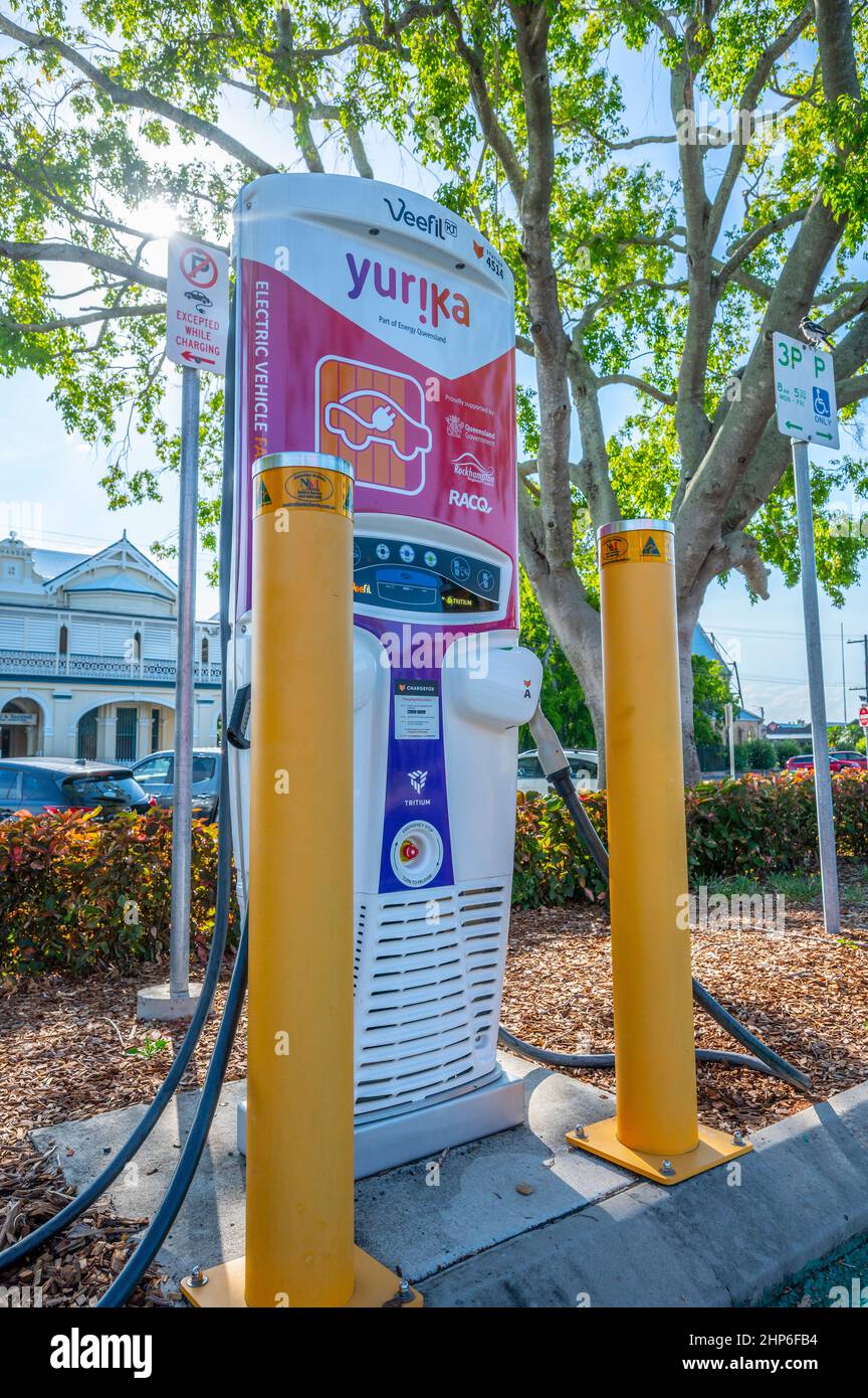 Yurika Electric Charging Station at Rockhampton city, north queensland