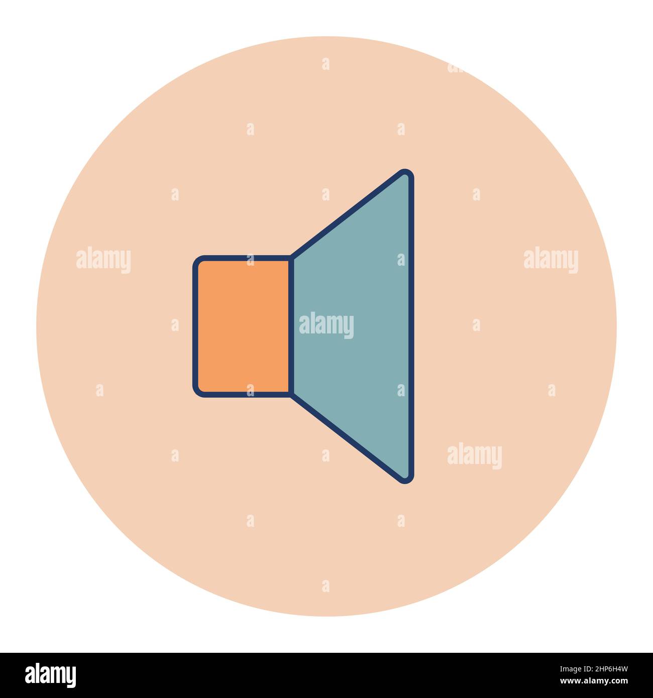 Speaker vector flat icon. Music sign Stock Vector