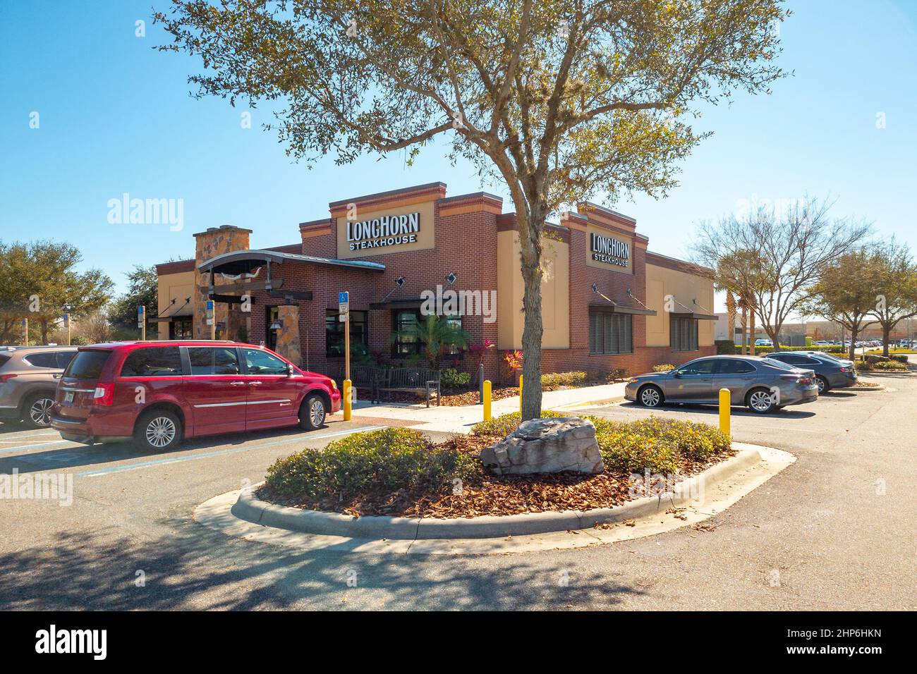 Kissimmee, Florida February 9, 2022 Closeup View of Longhorn