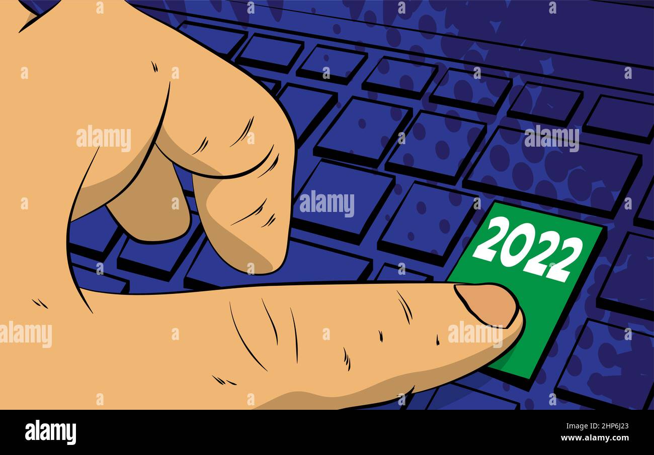 2022 sign. Future business career, New Year goals, goal concept Stock