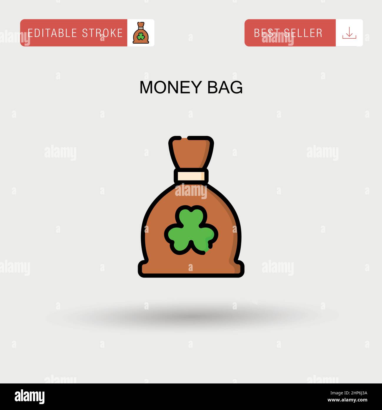 Money bag Simple vector icon Stock Vector Image & Art - Alamy