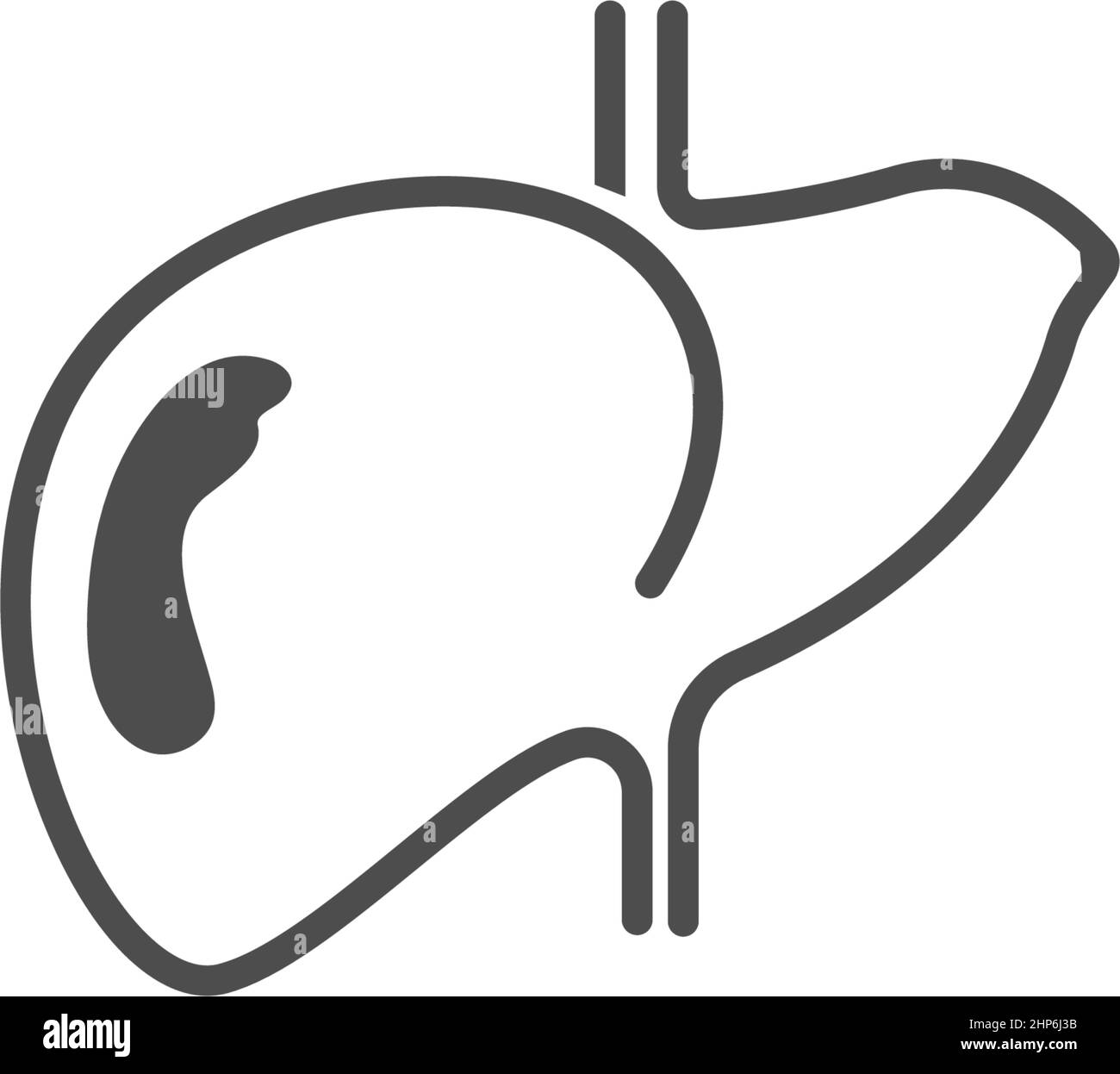 Human liver icon logo design template Stock Vector