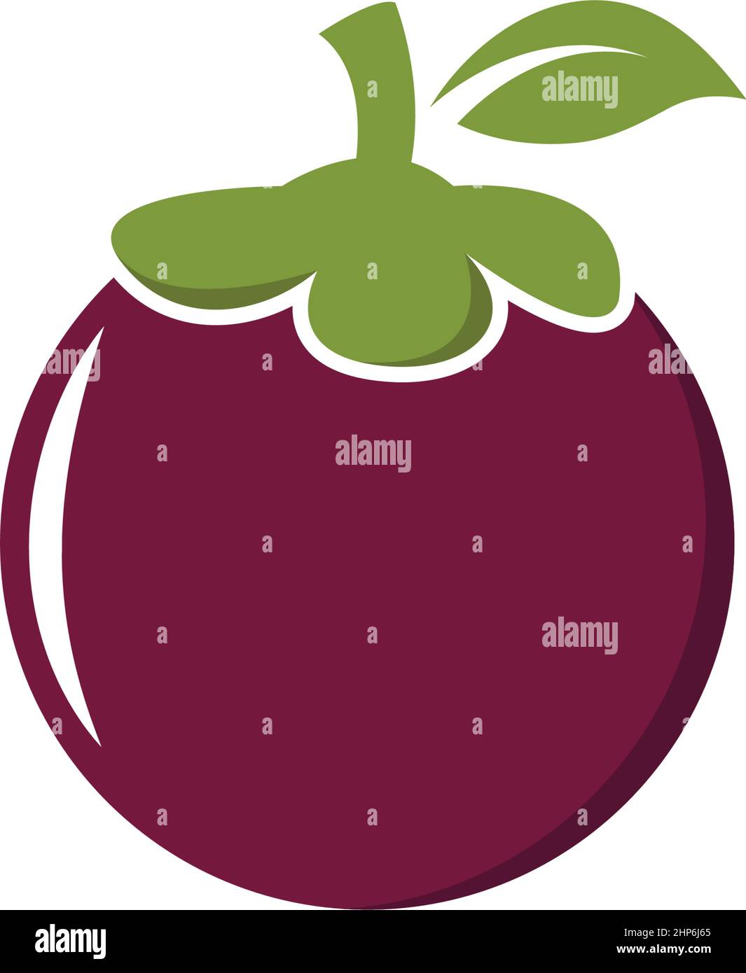 mangosteen fruit icon vector illustration design Stock Vector