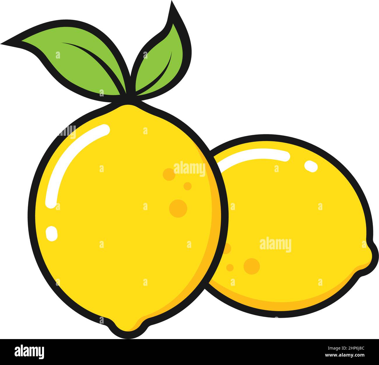 lemon fruit vector illustration concept design Stock Vector