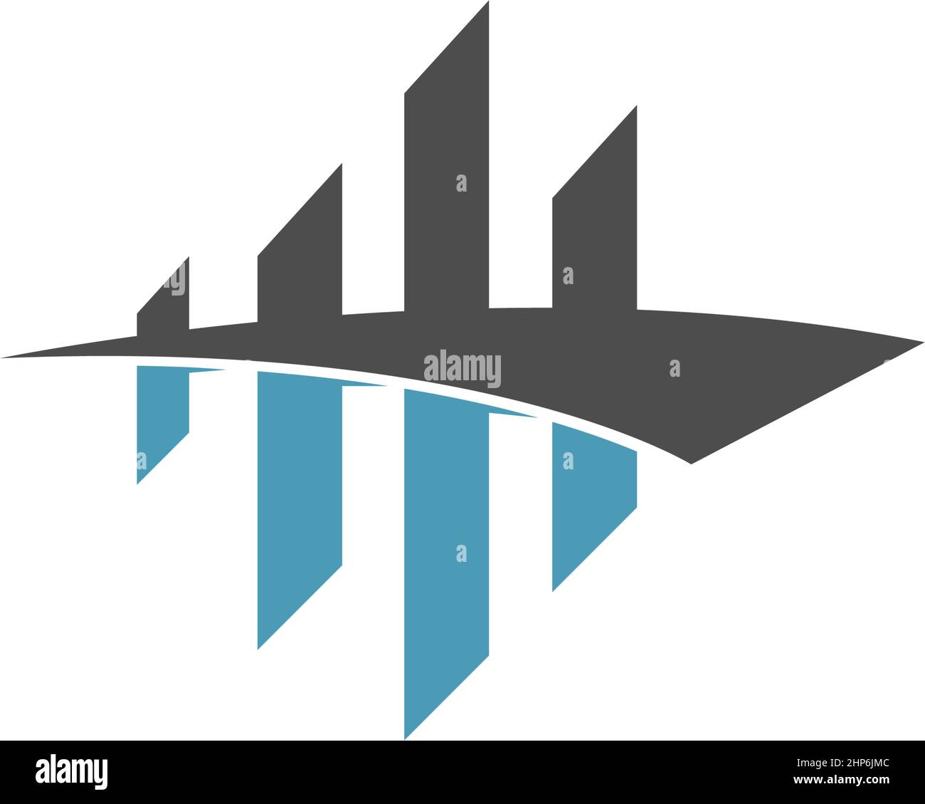 Bridge Logo Template vector icon illustration Stock Vector