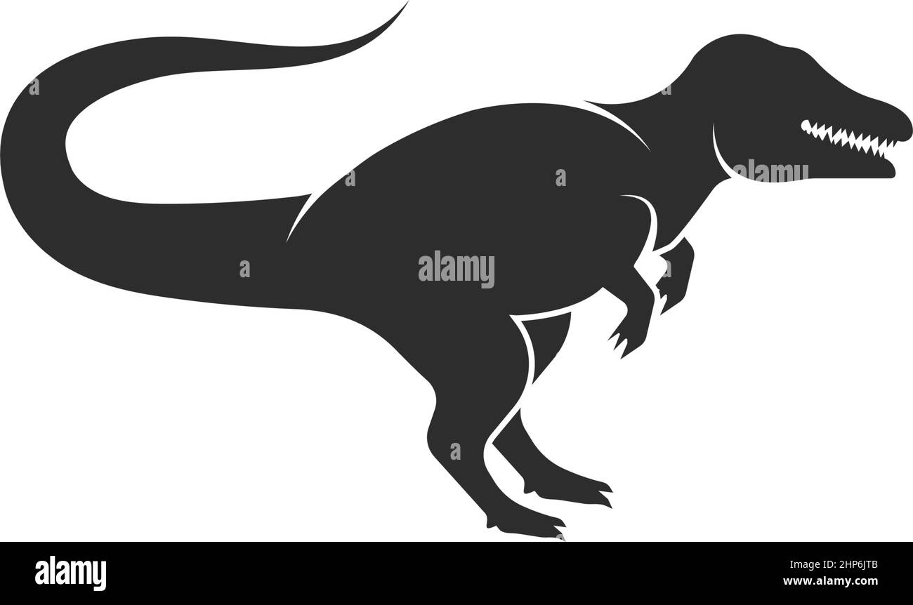 Dinosaur Running Vector Design Images, Long Tail Running Dinosaur