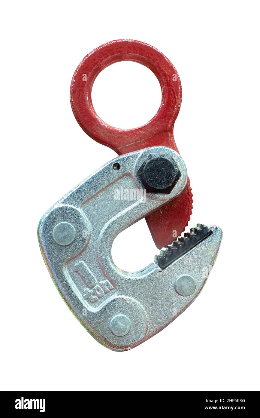 Industrial metal hooks for use on logistics and industry on factories that can support weights up to 10 tons isolated on white background Stock Photo Alamy