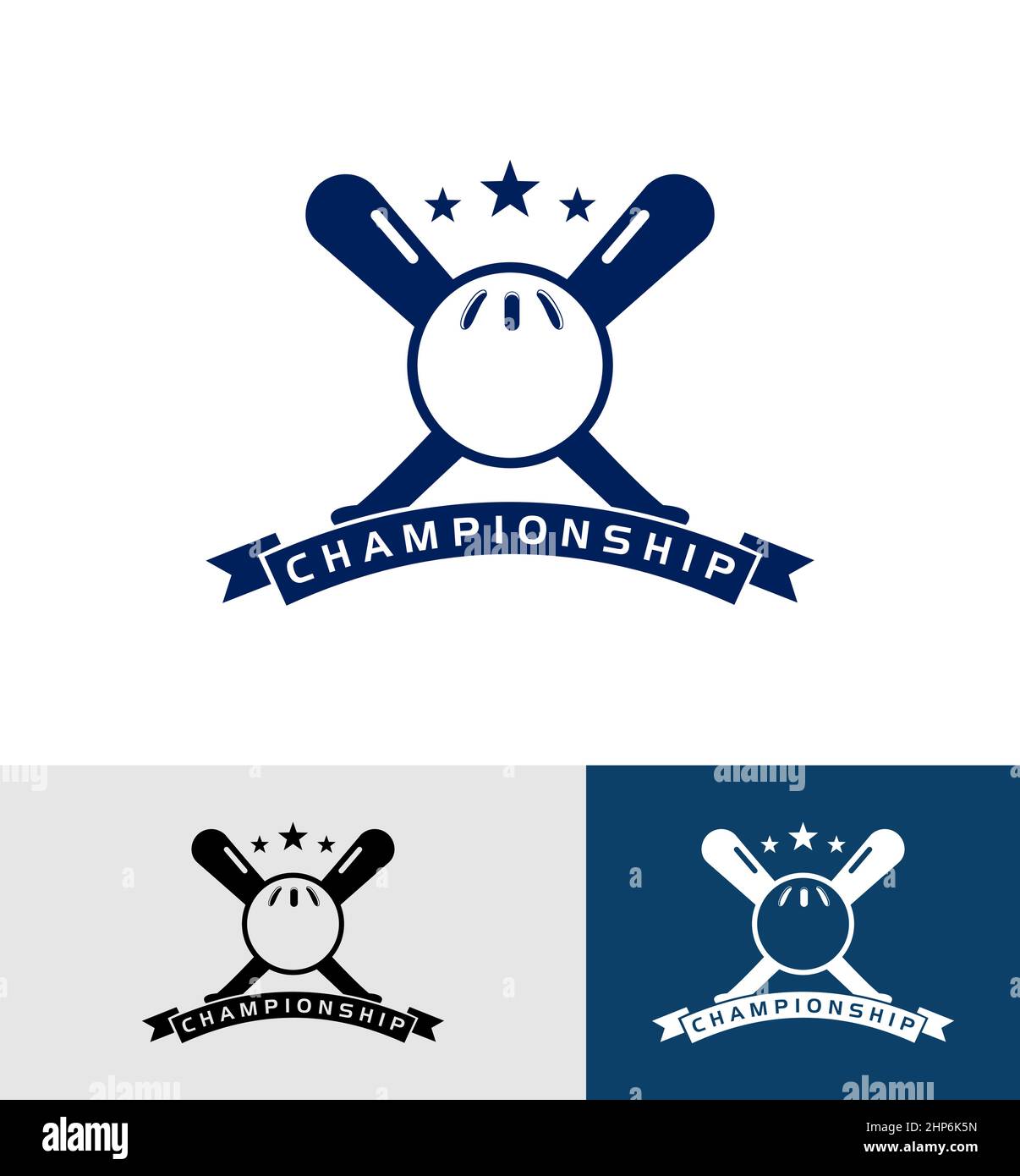 Wiffle Ball Championship Logo Vector Stock Vector