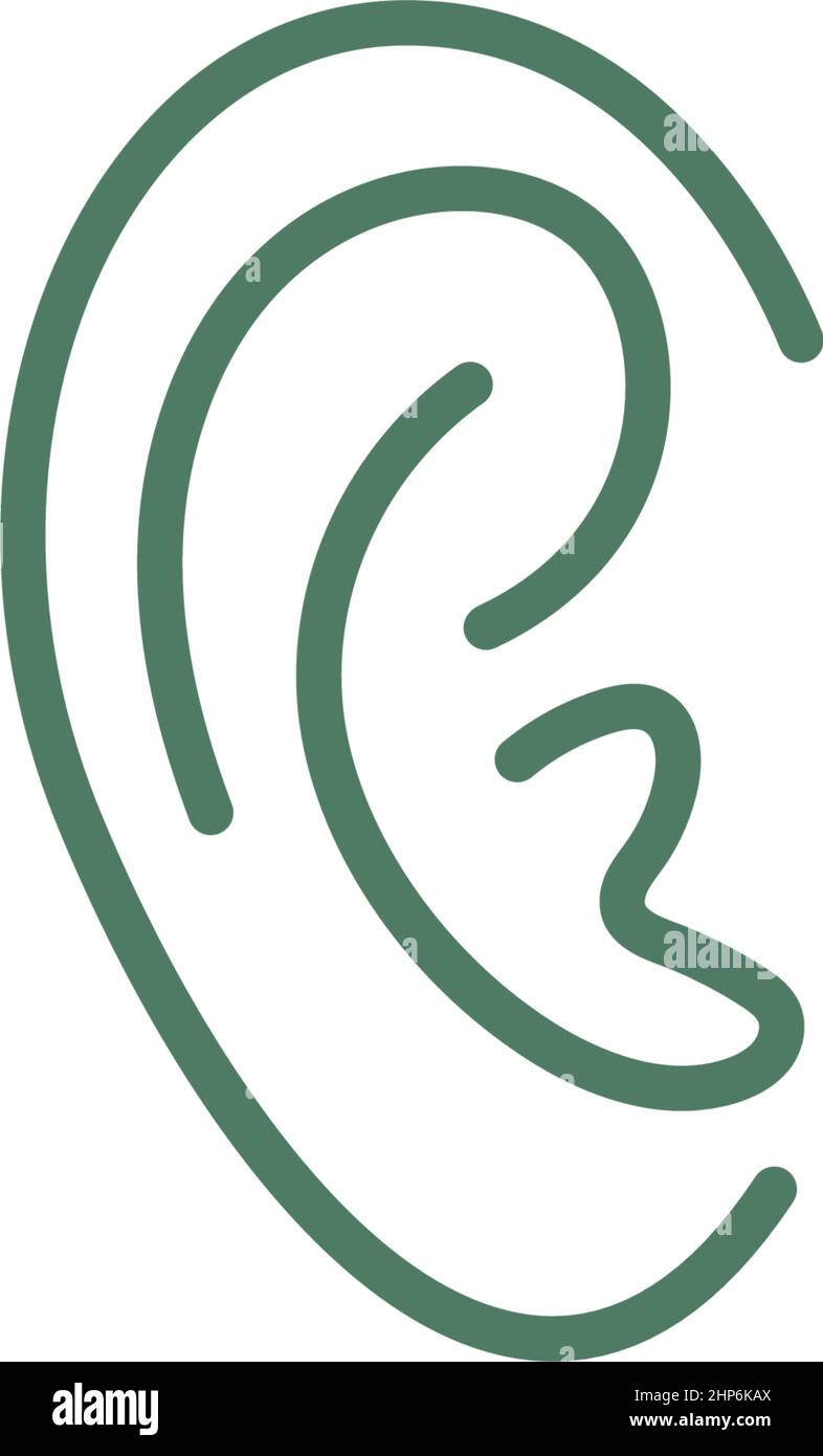 Ears logo icon flat design template Stock Vector