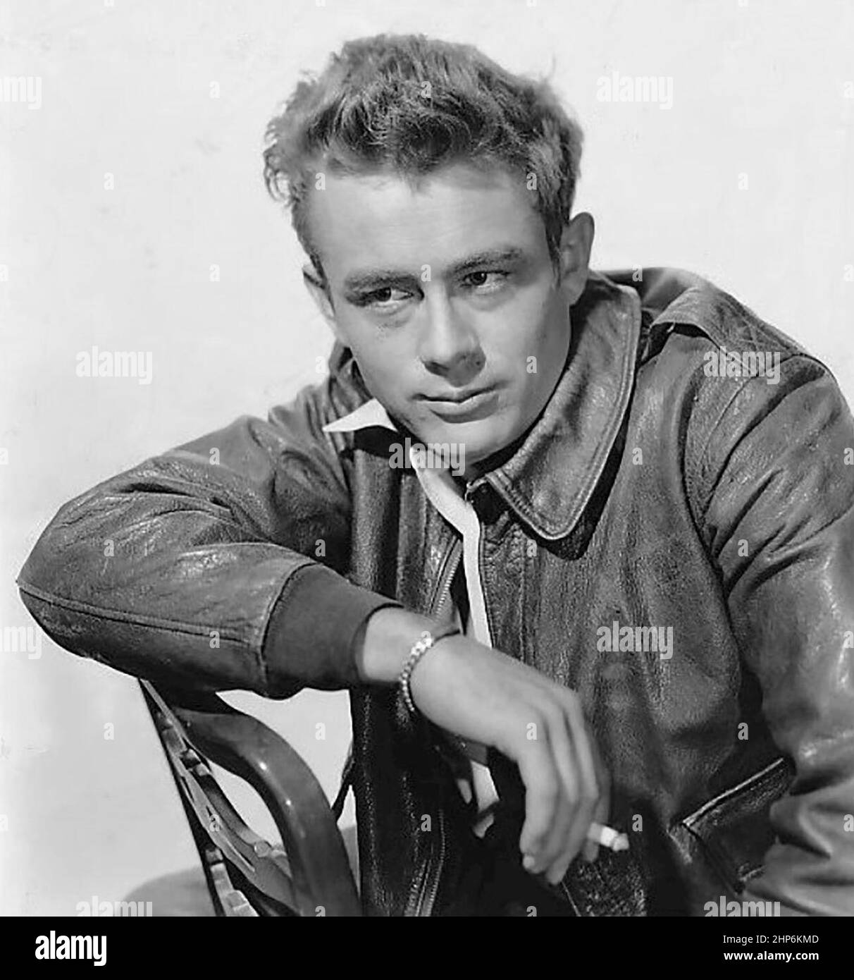 Photo of James Dean from an appearance on Schlitz Playhouse of Stars, episode 'The Unlighted Road', May 6, 1955 Stock Photo