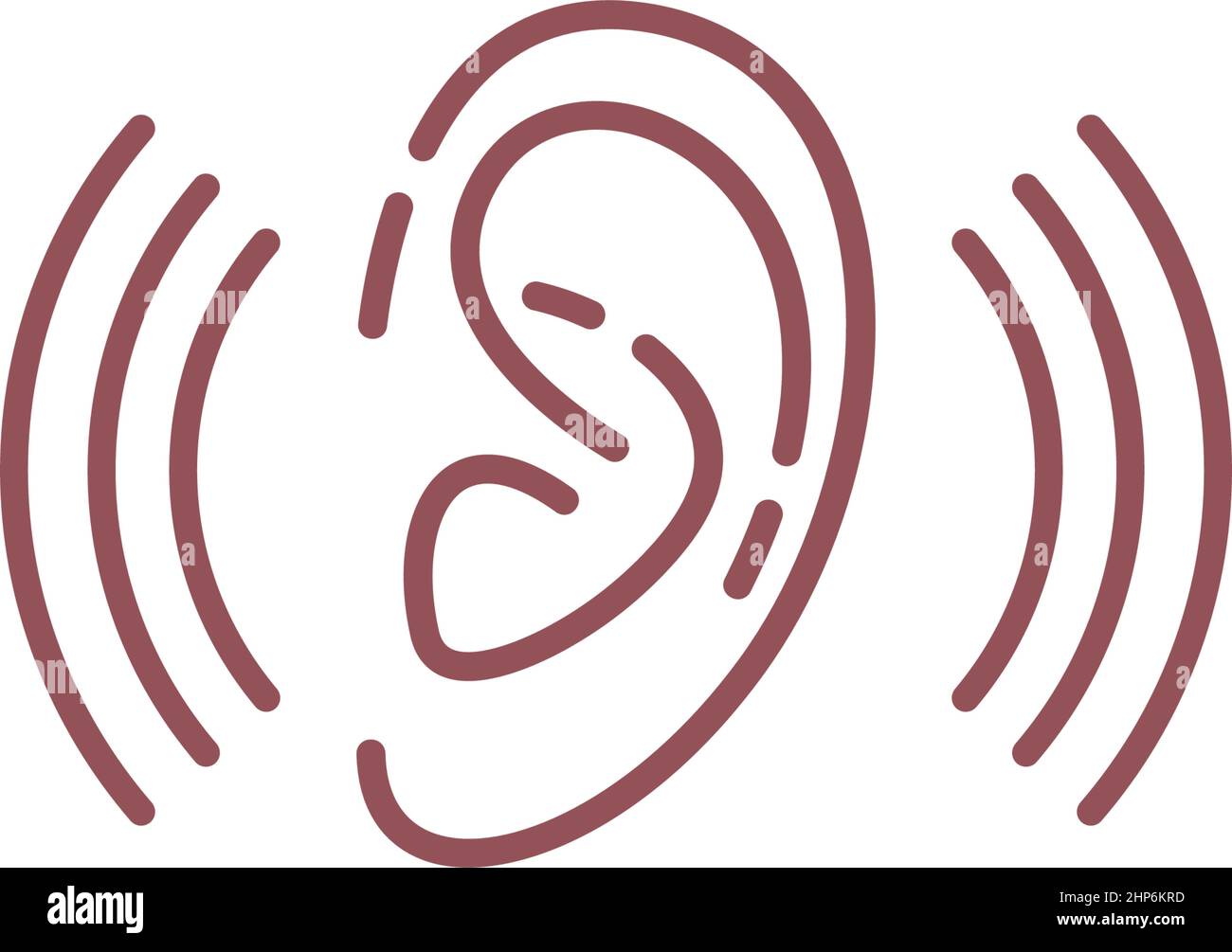 Ears logo icon flat design template Stock Vector