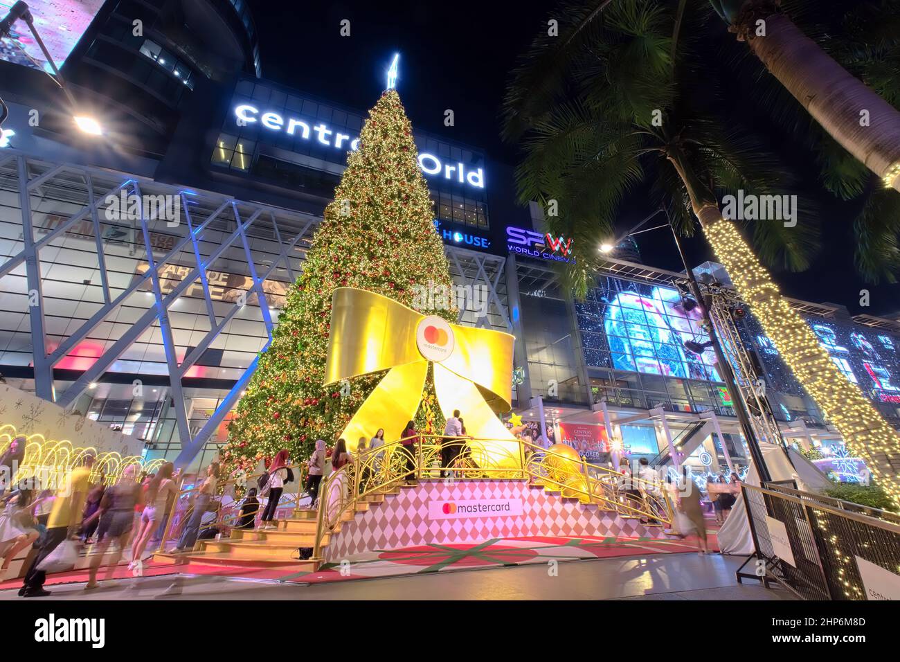Bangkok Thailand DEC 3 2019 Giant Christmas Tree And Christmas Theme bangkok-thailand-dec-3-2019-giant-christmas-tree-and-christmas-theme