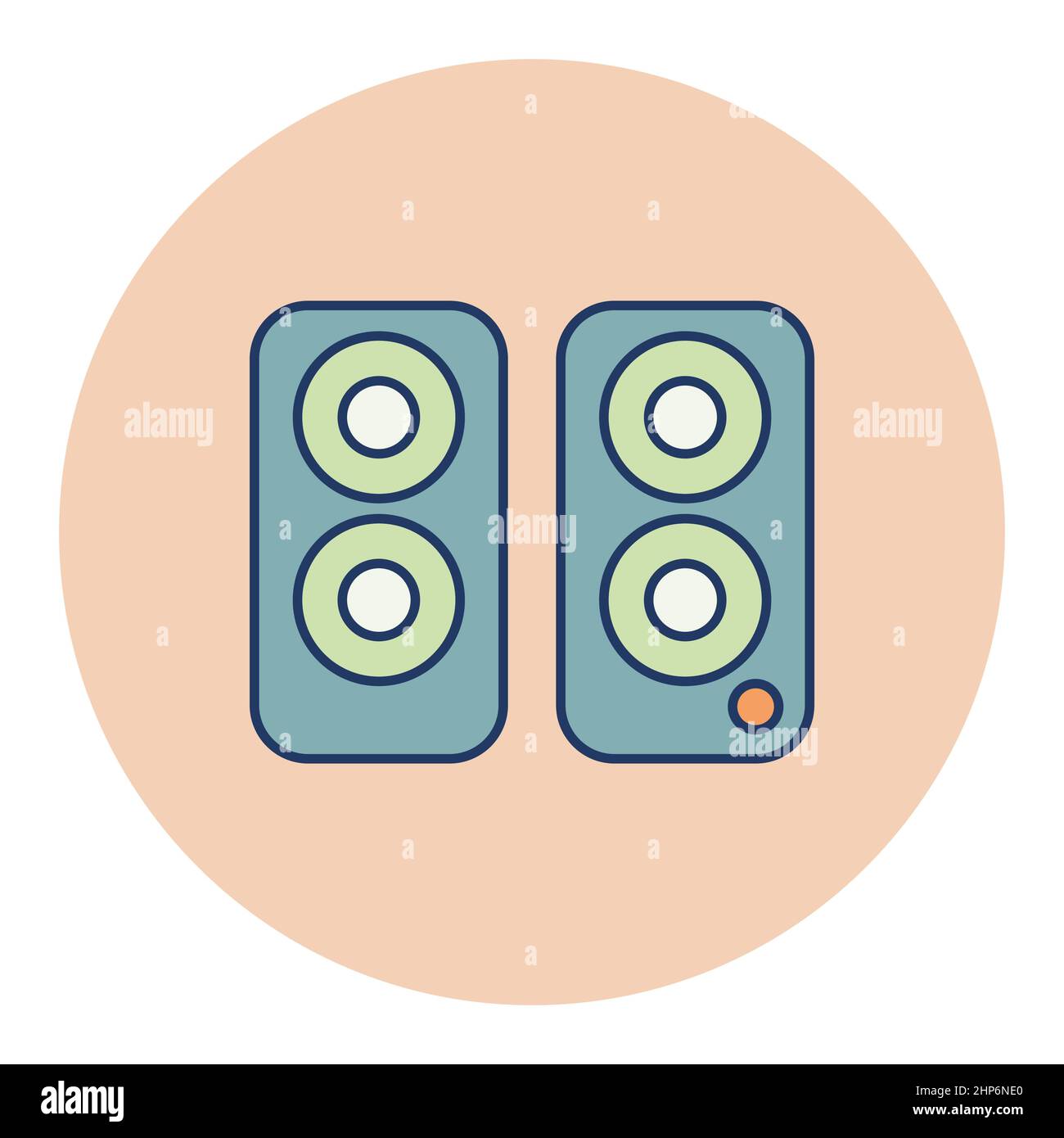 Two acoustic speaker vector flat icon Stock Vector Image & Art - Alamy