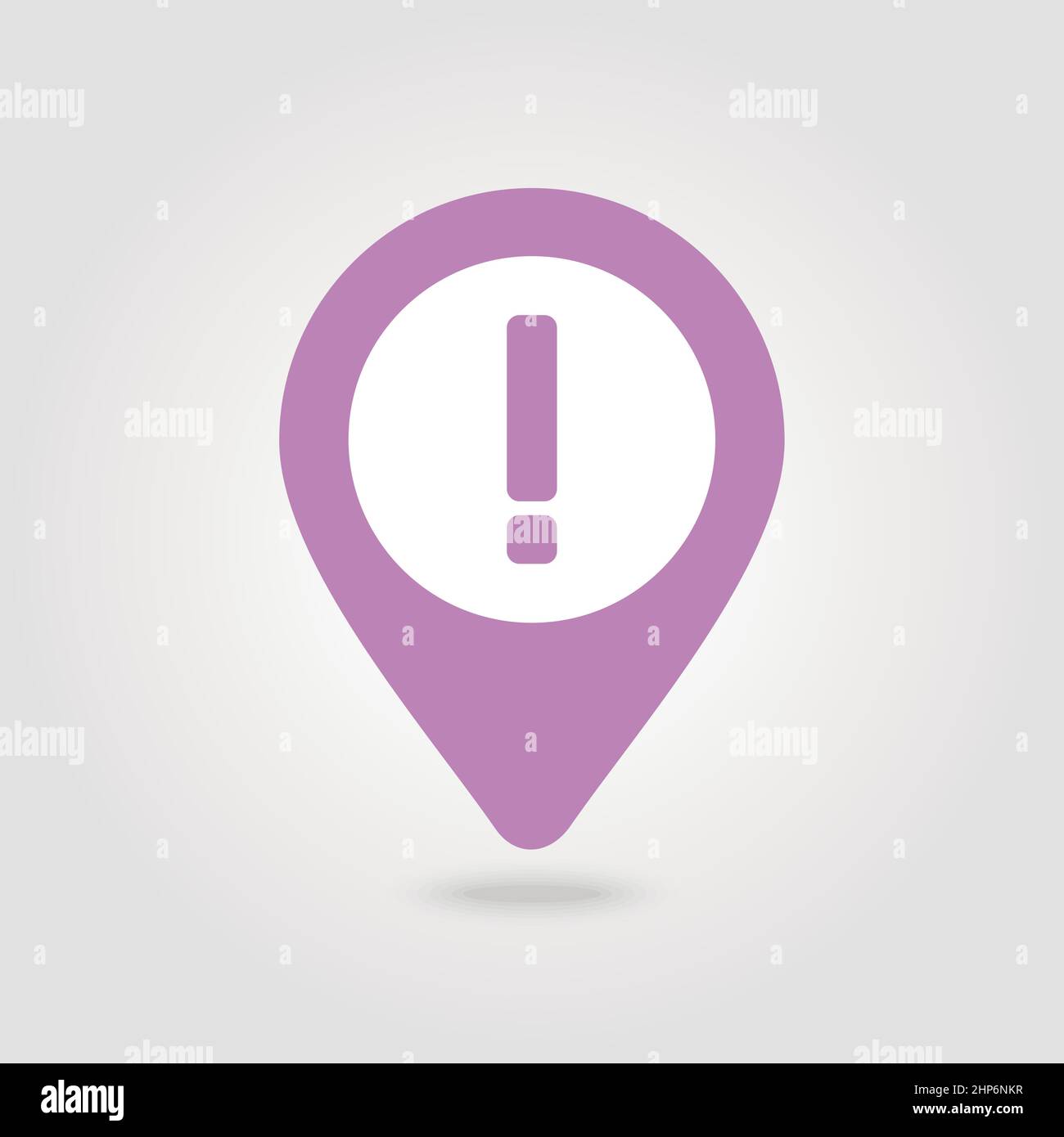 Exclamation point pin map icon Stock Vector