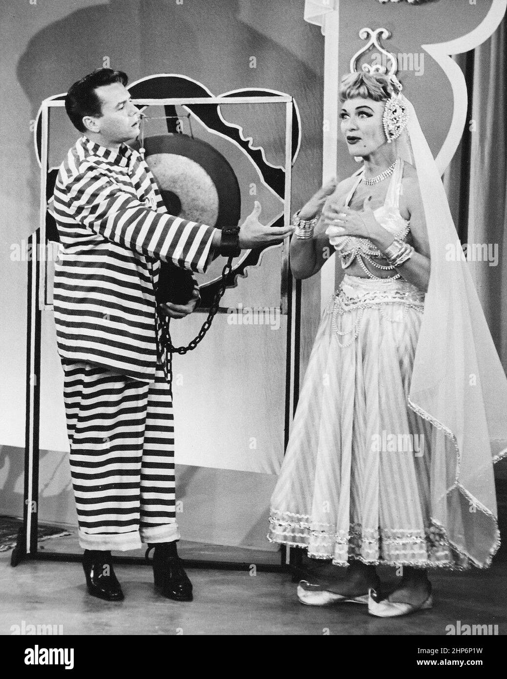 Photo of Desi Arnaz and Eve Arden from the television comedy Our Miss Brooks Stock Photo