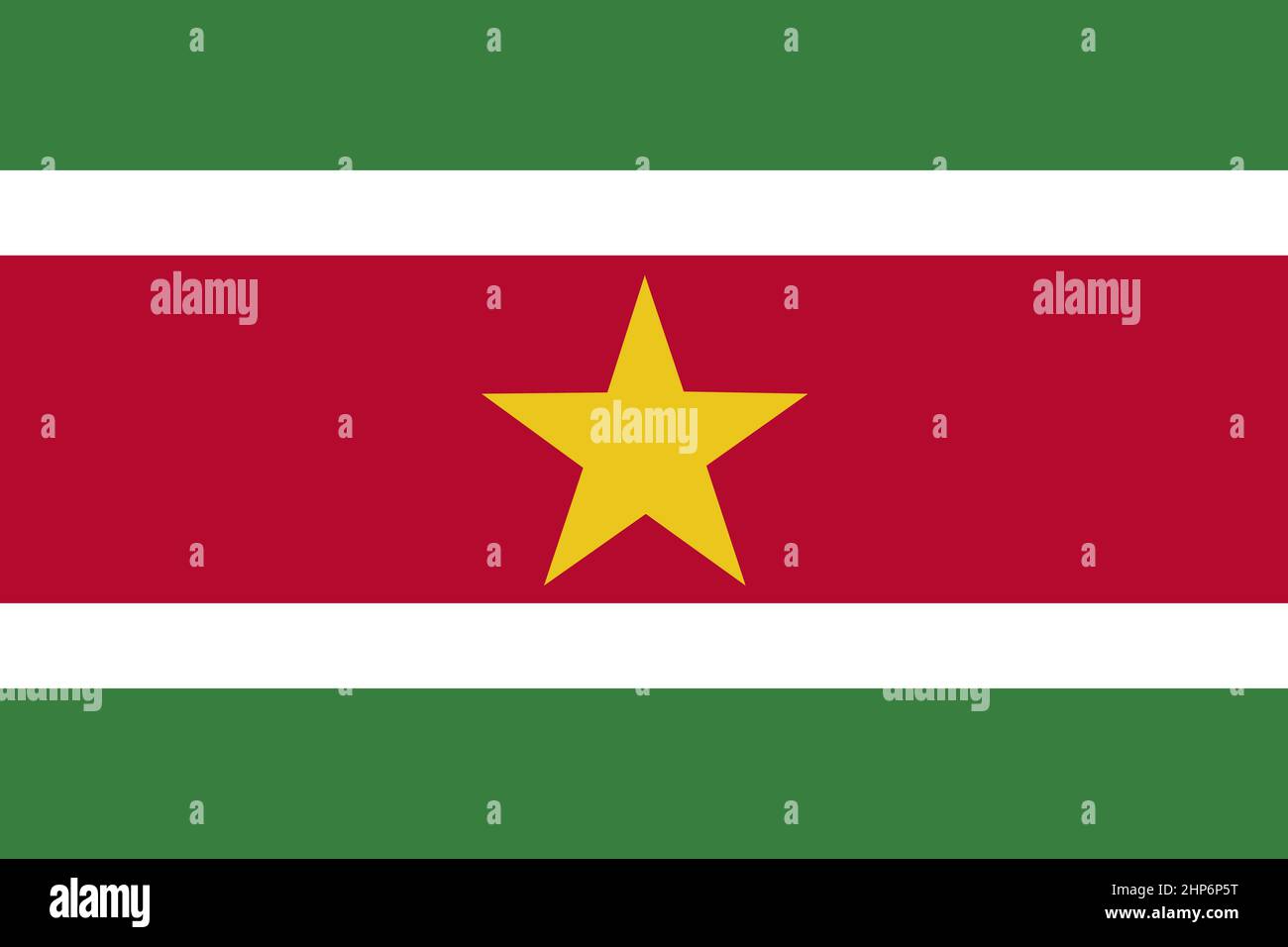 Flag of Suriname Stock Vector