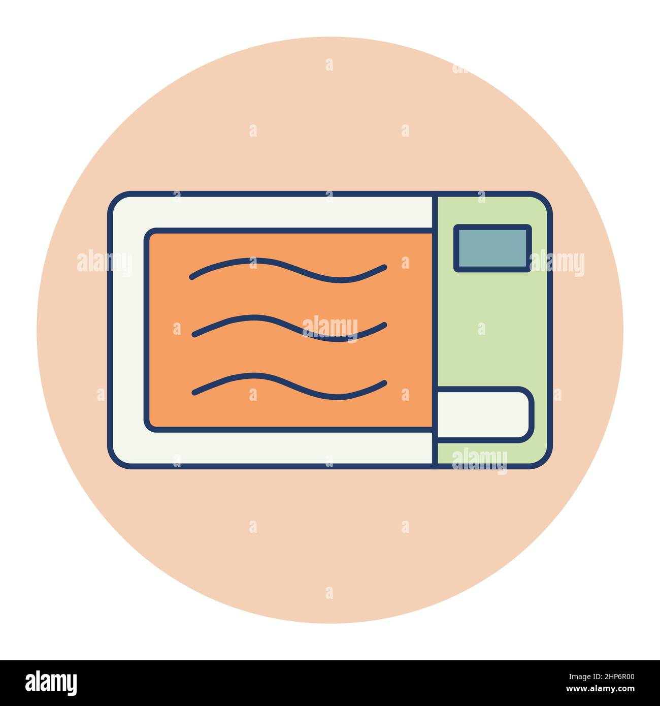Microwave vector icon. Electric kitchen appliance Stock Vector