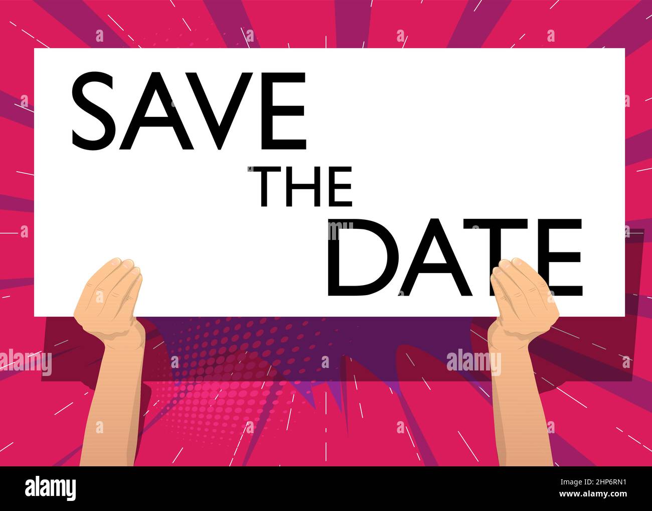 Save The Date Invitation Message Business Information Stock Vector 
