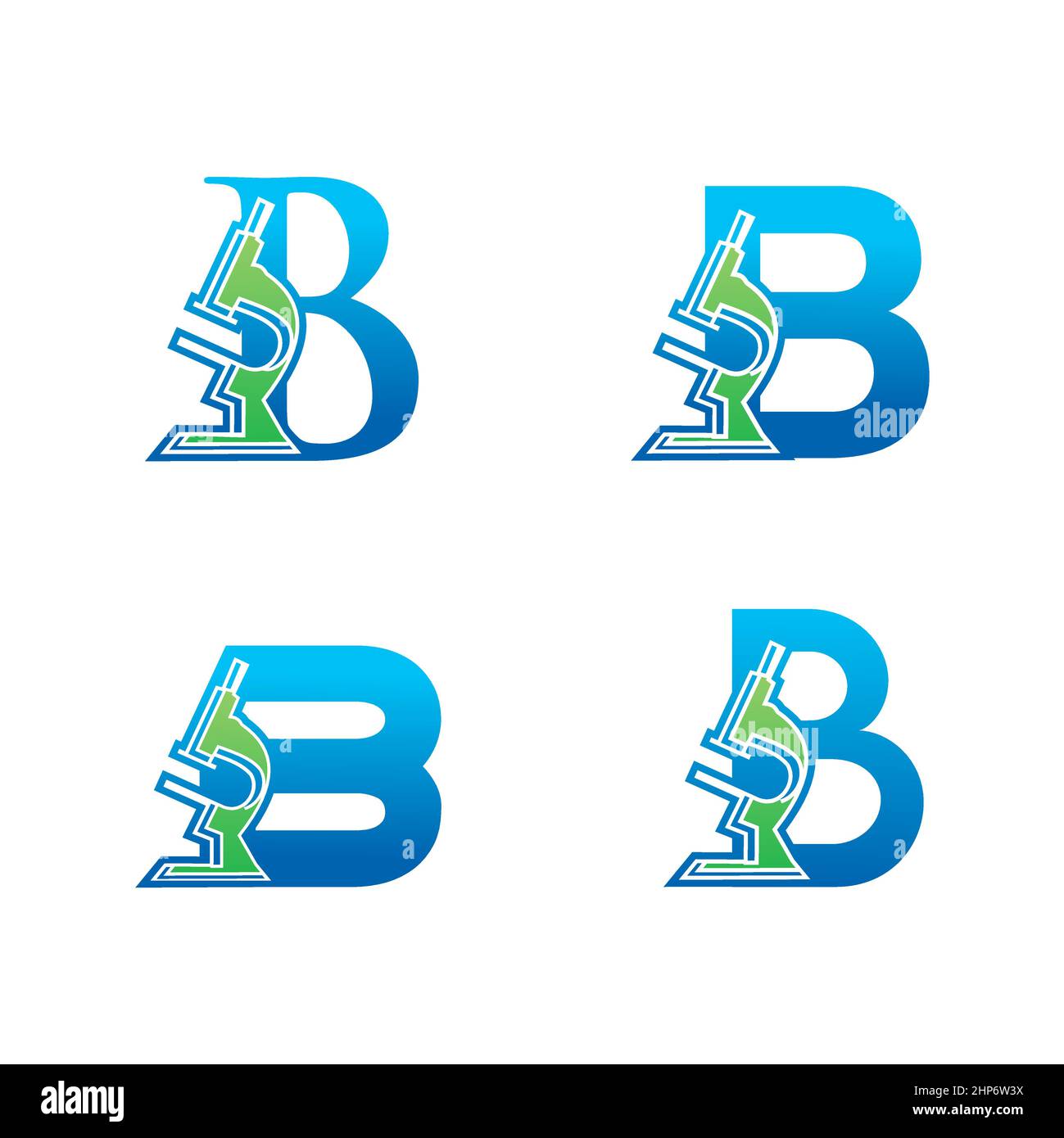 Medical Laboratory Monogram Logo Letter B Stock Vector Image & Art Alamy