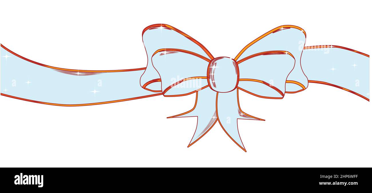 Blue Ribbon and Bow Stock Vector