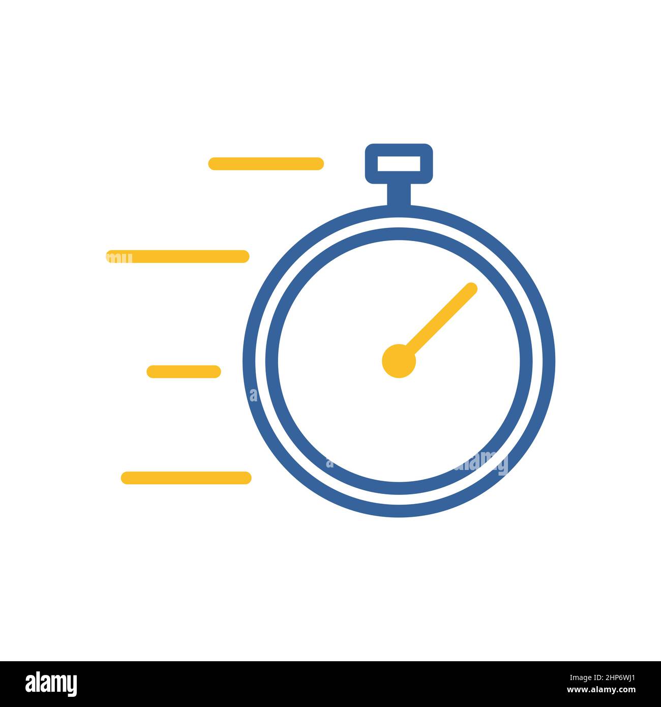 Fast delivery vector icon. Stopwatch with speed Stock Vector
