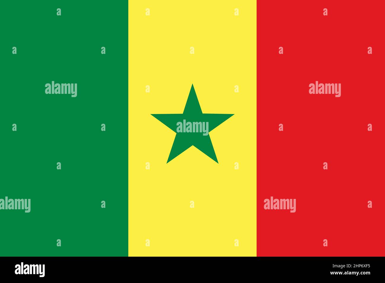 Flag of Senegal Stock Vector