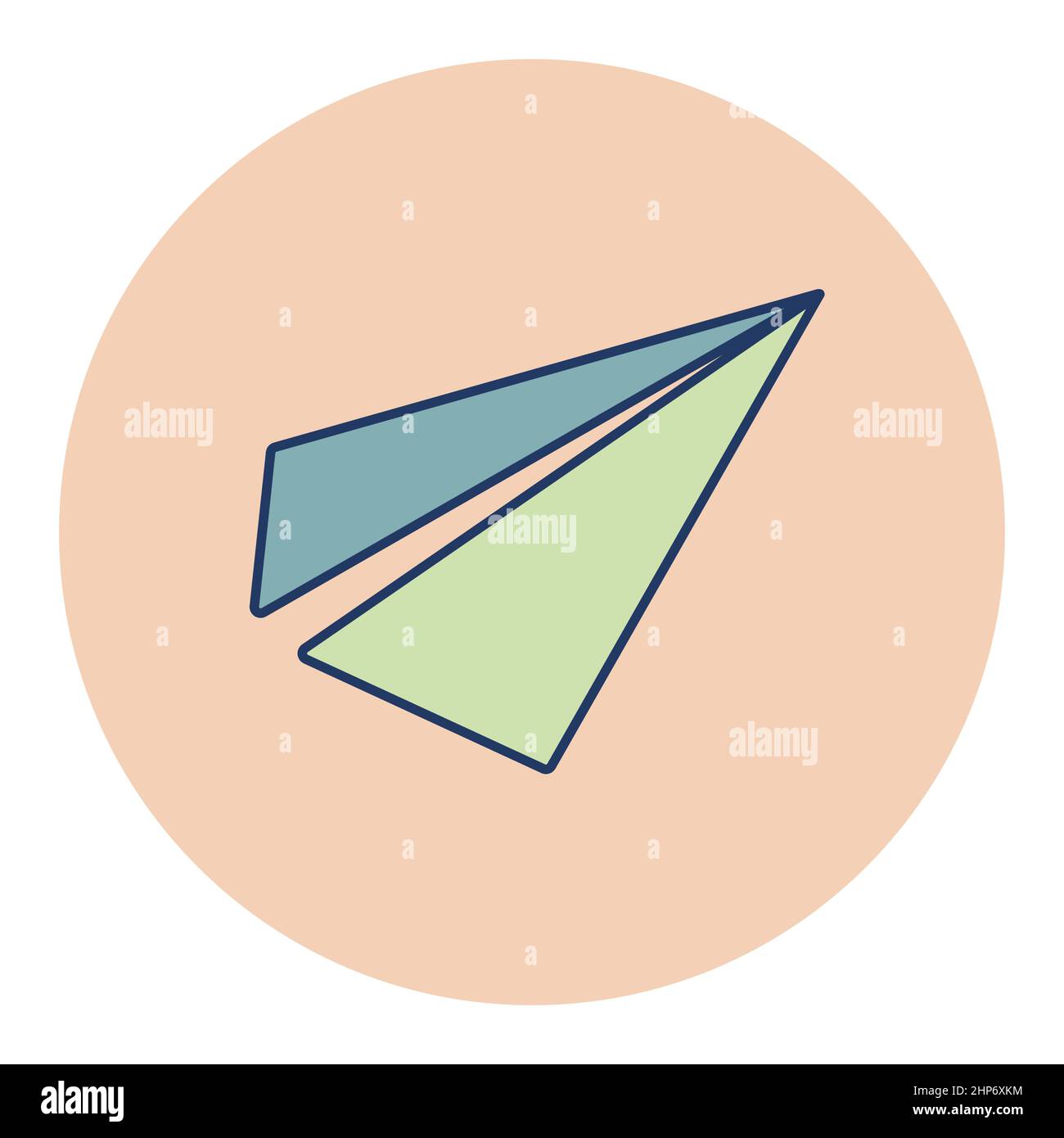 Paper plane, message symbol flat vector icon Stock Vector Image & Art ...