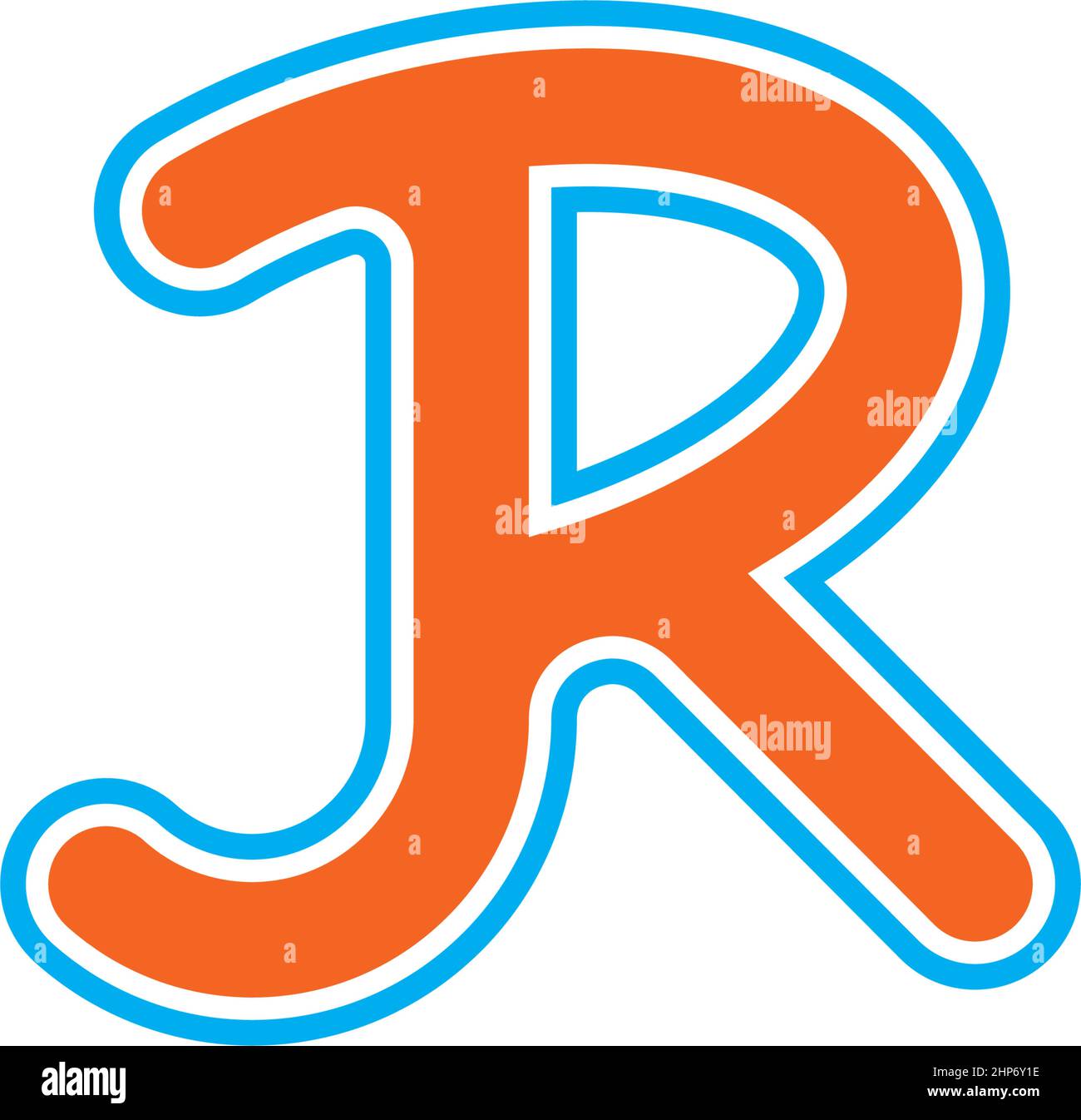 jR letter icon business vector design Stock Vector