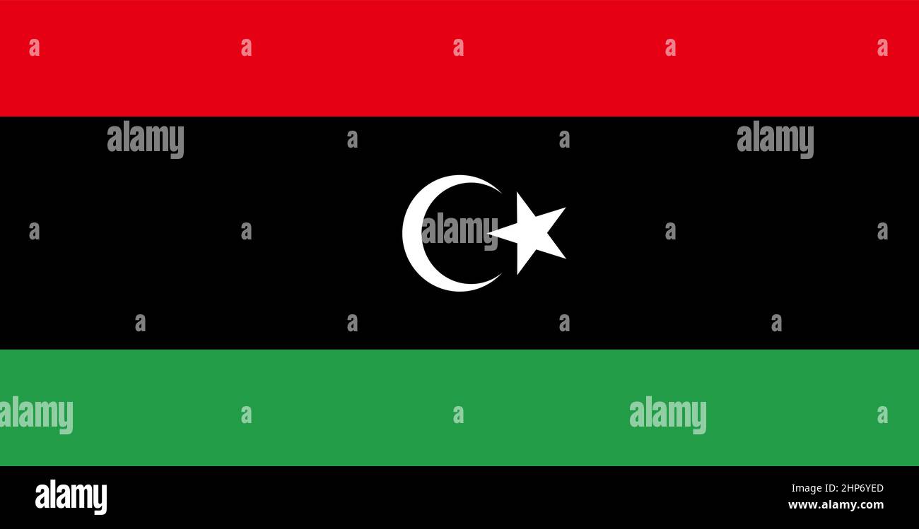 Abstract Flag Libya Stock Vector
