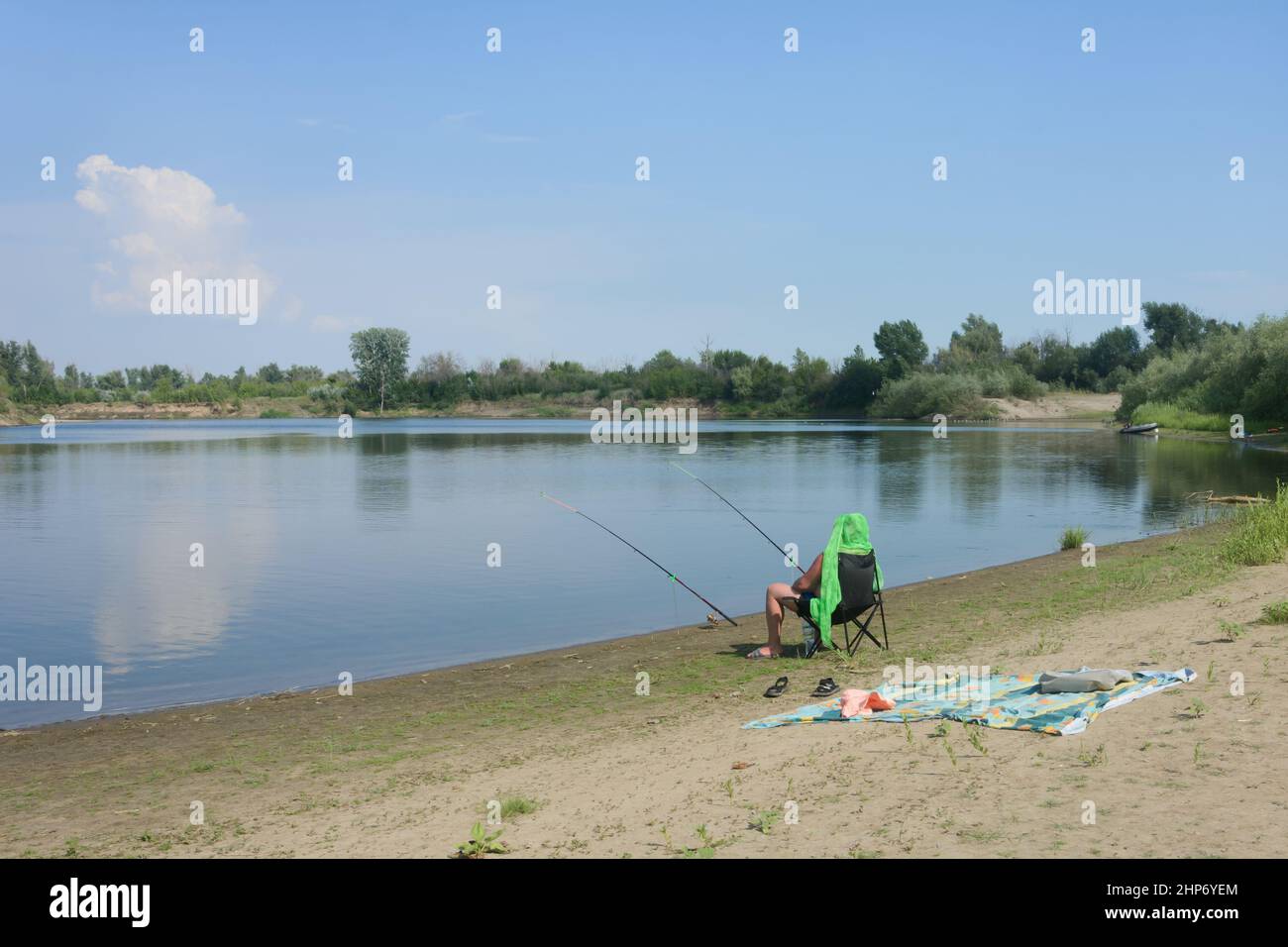 Fishing rods back view hi-res stock photography and images - Alamy