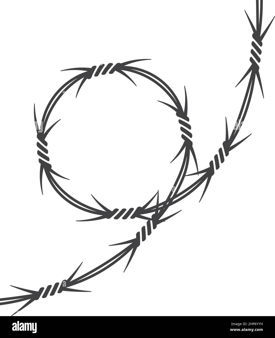 barbed wire vector illustration design Stock Vector Image & Art - Alamy