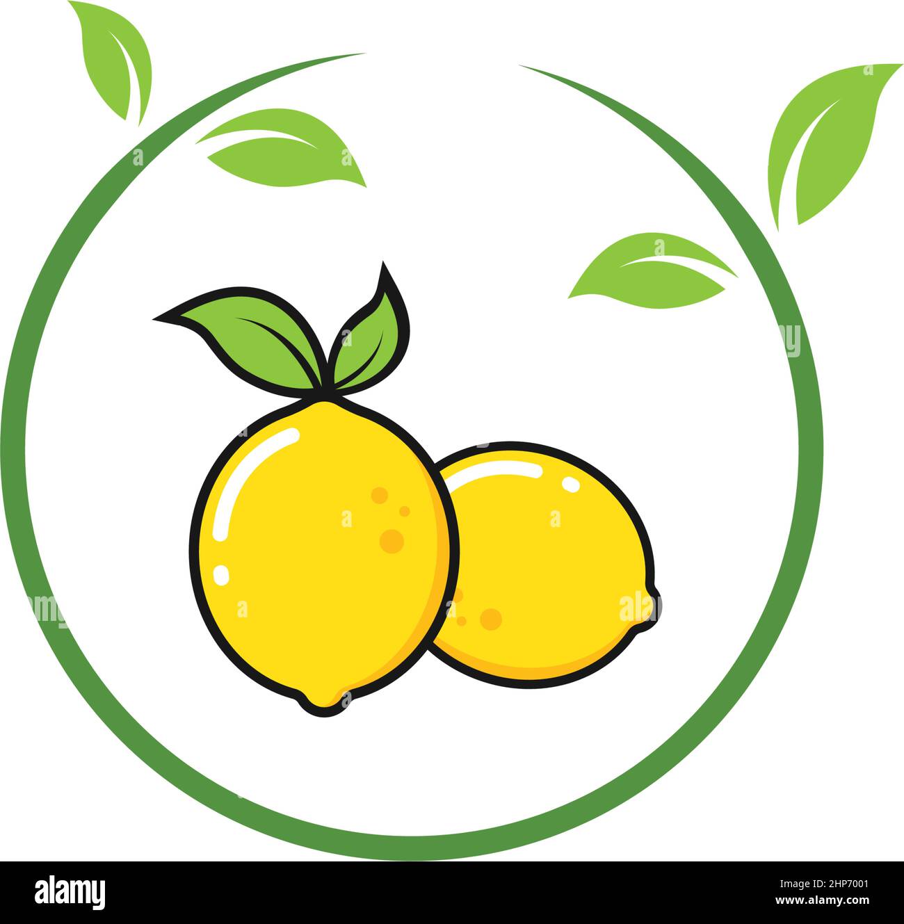 lemon  fruit  vector  illustration concept  design Stock Vector