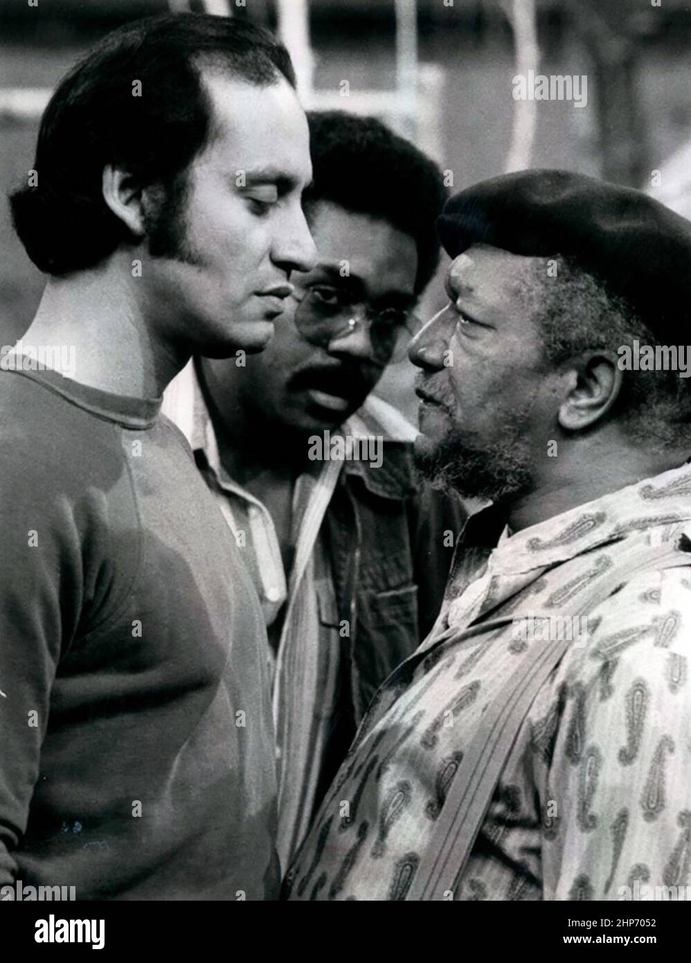 Publicity photo of Redd Foxx, Demond Wilson and Gregory Sierra in Sanford and Son ca. 1974 Stock Photo