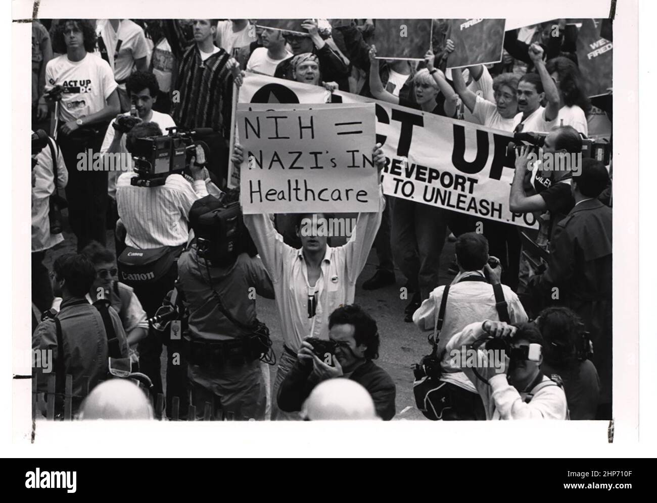 Act Up protest against the NIH ca. 1990? Stock Photo