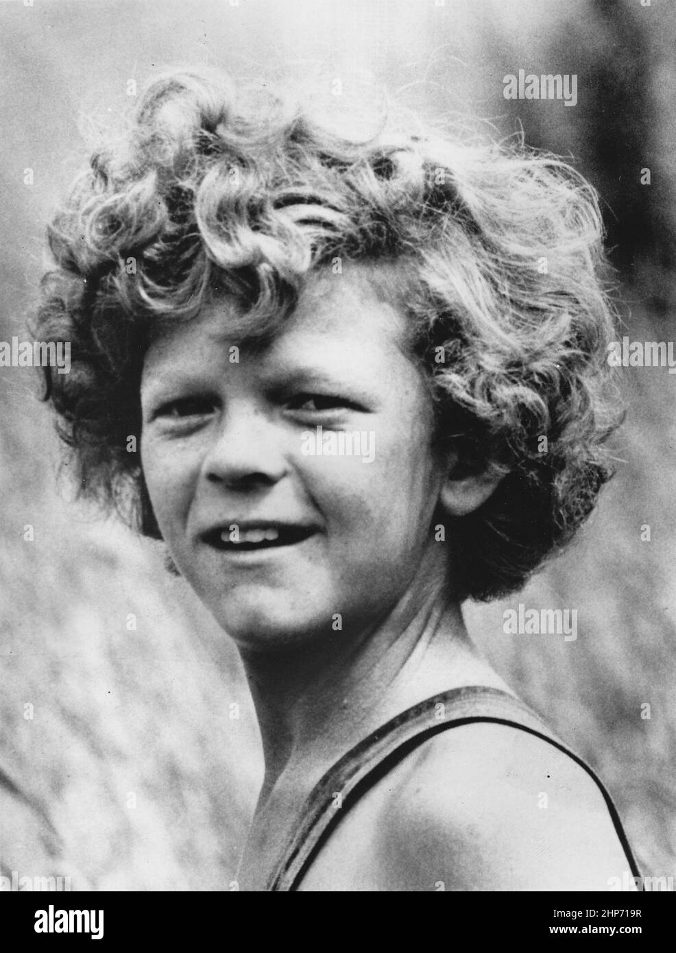 Publicity photo of American child actor, Johnny Whitaker promoting the United Artists feature film Tom Sawyer Stock Photo
