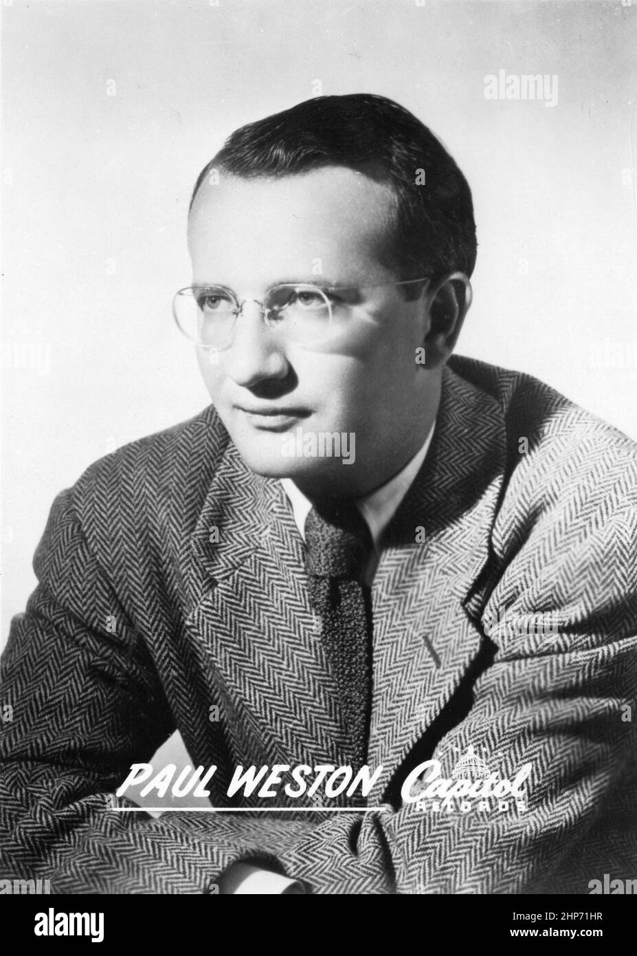 Photo of Paul Weston circa 1940s-1950s from his time as an executive for the newly-formed Capitol Records. Stock Photo