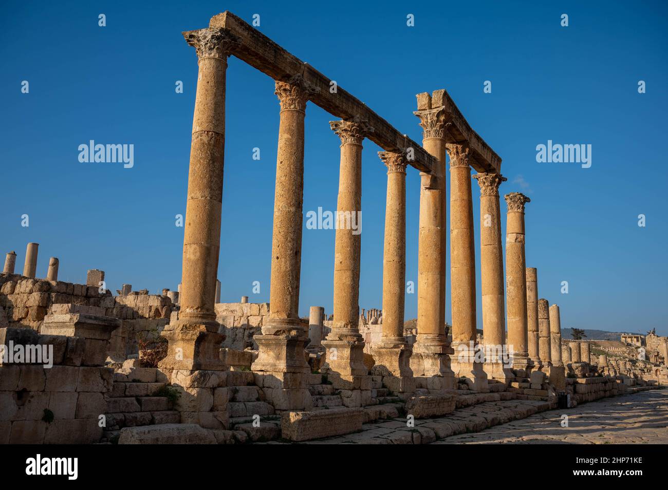 Cardo Maximus, Jerash, Jordan Stock Photo