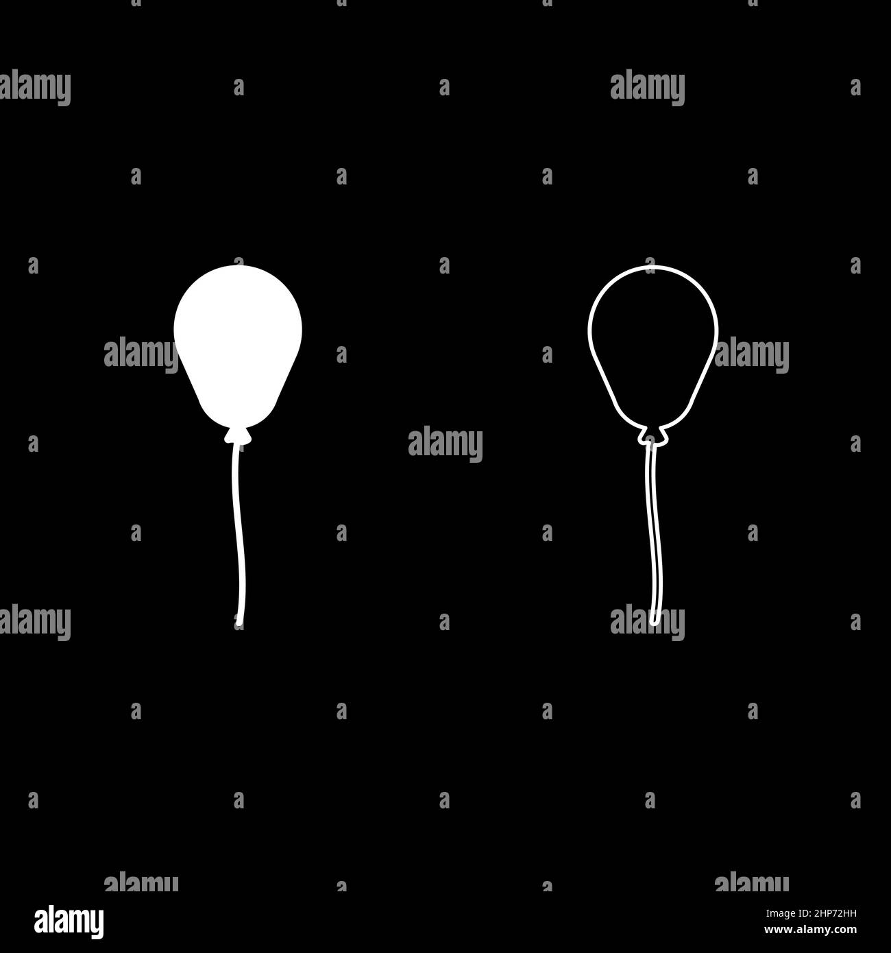 Balloon string isolated Stock Vector Images - Alamy
