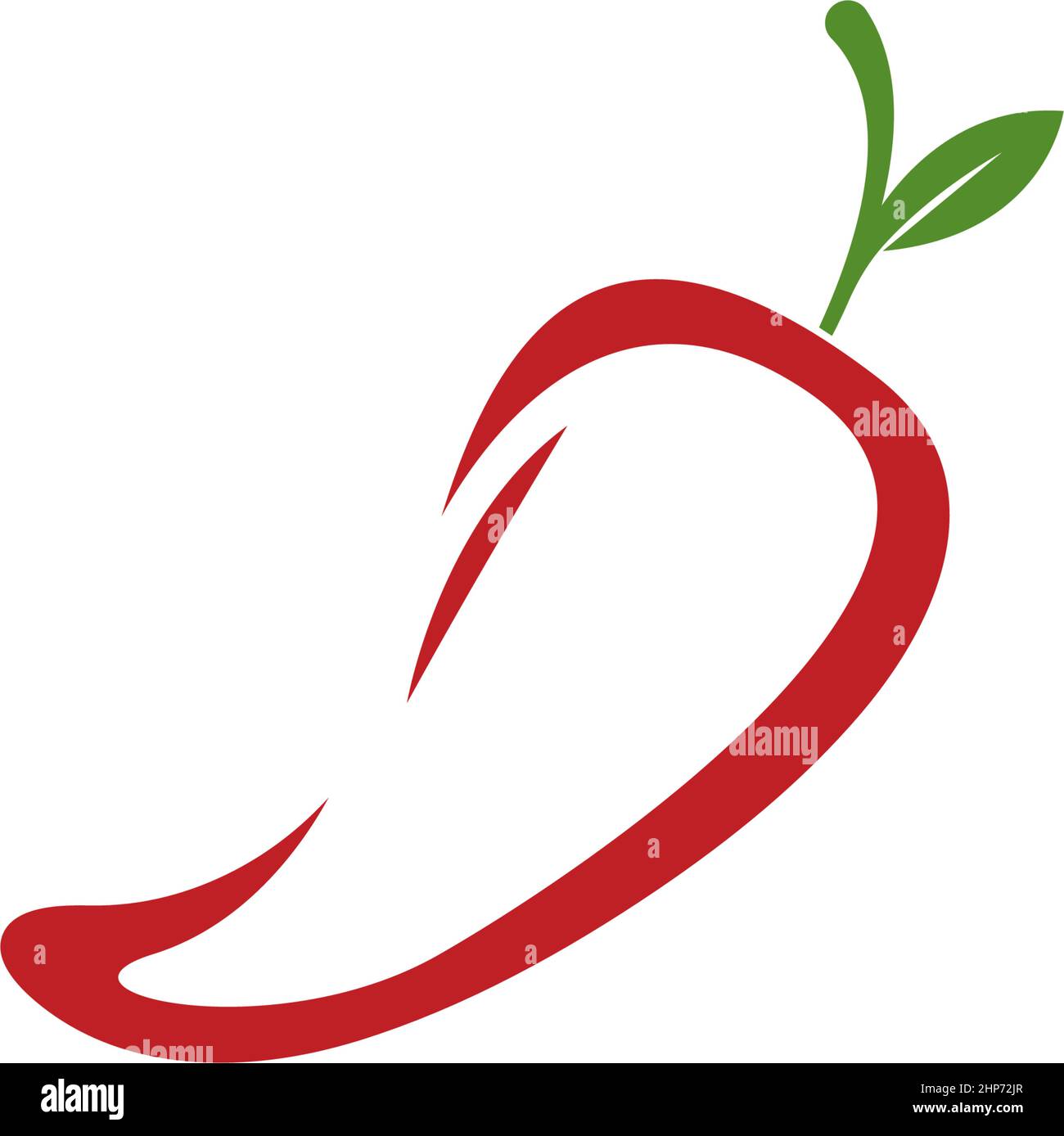 Chilli, red pepper icon logo design illustration Stock Vector