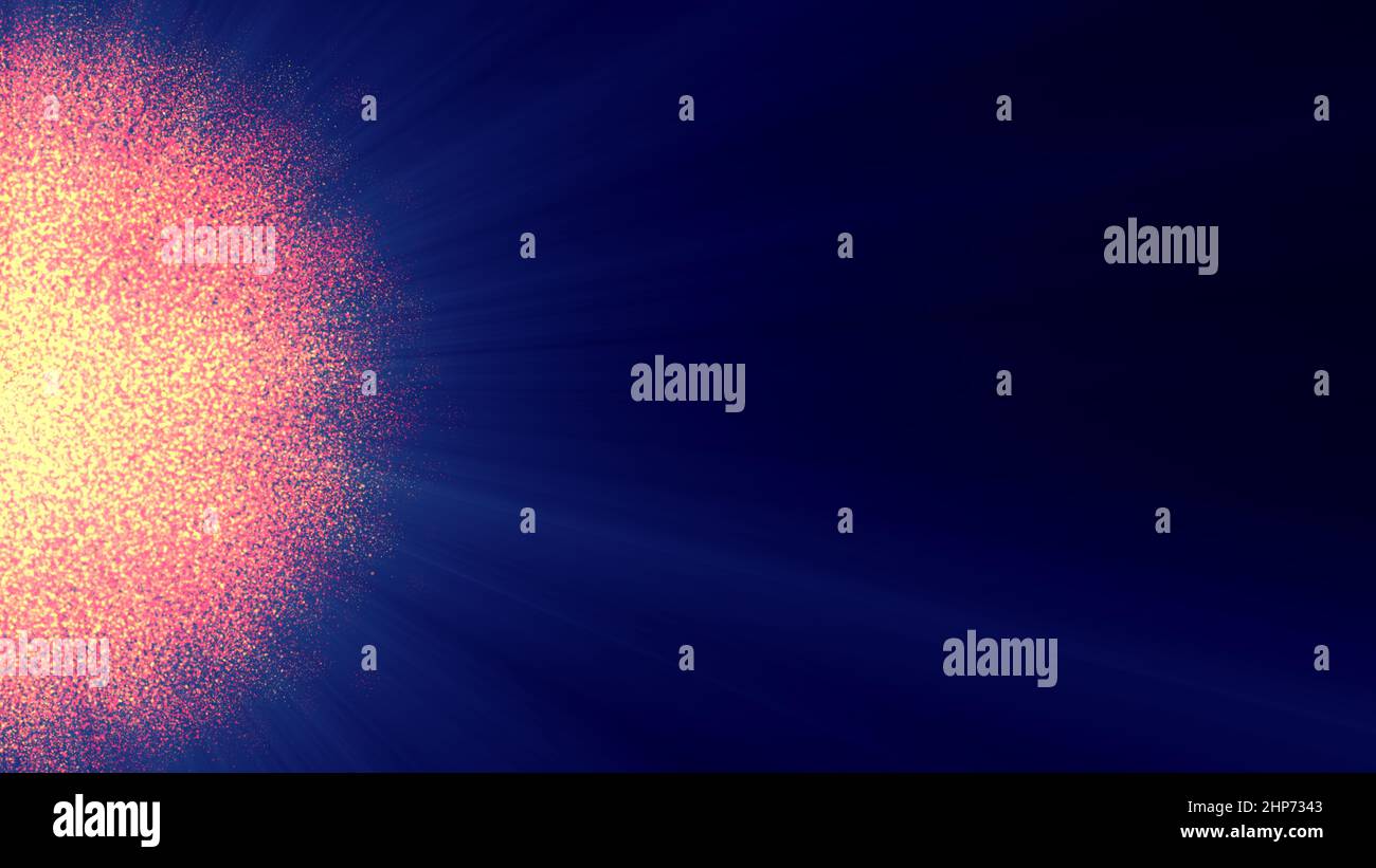 Abstract particles sun solar flare particles illustration 3d render ...