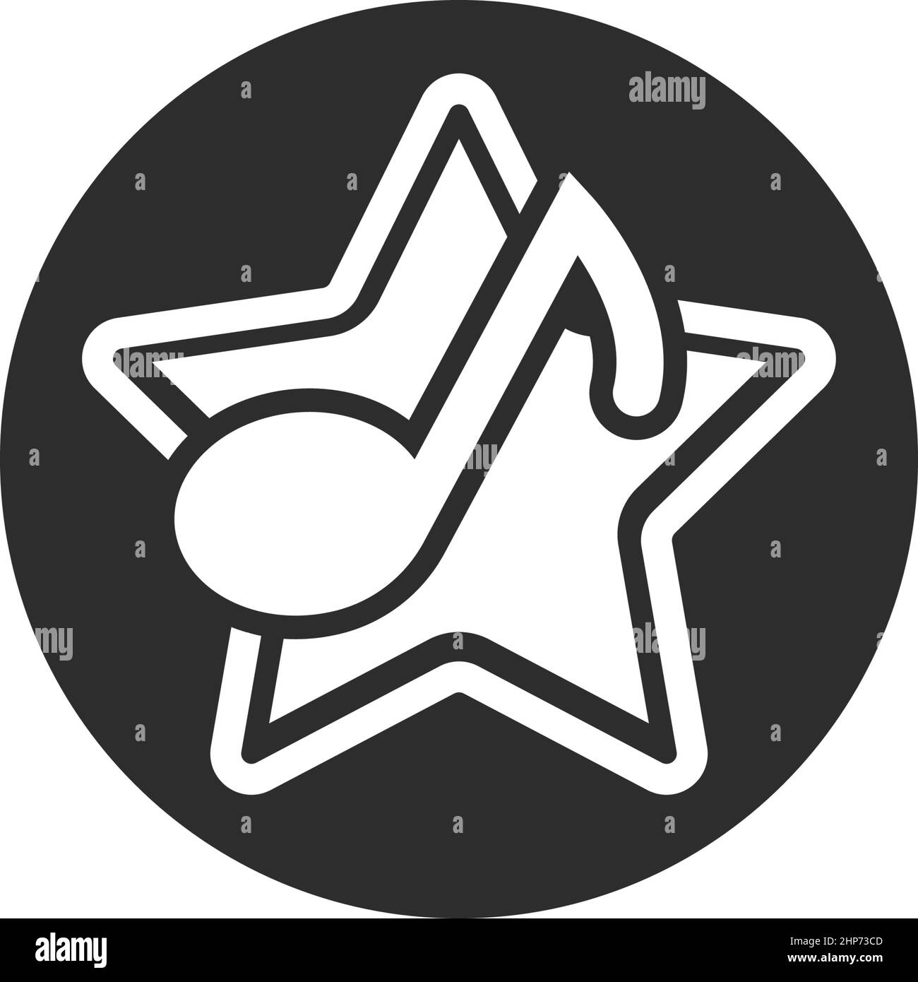 Star Music Note Vector Illustration Icon Stock Vector Image And Art Alamy