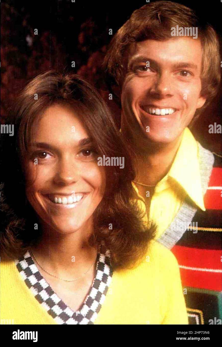 Publicity photo of Karen and Richard Carpenter ca. 1974 Stock Photo