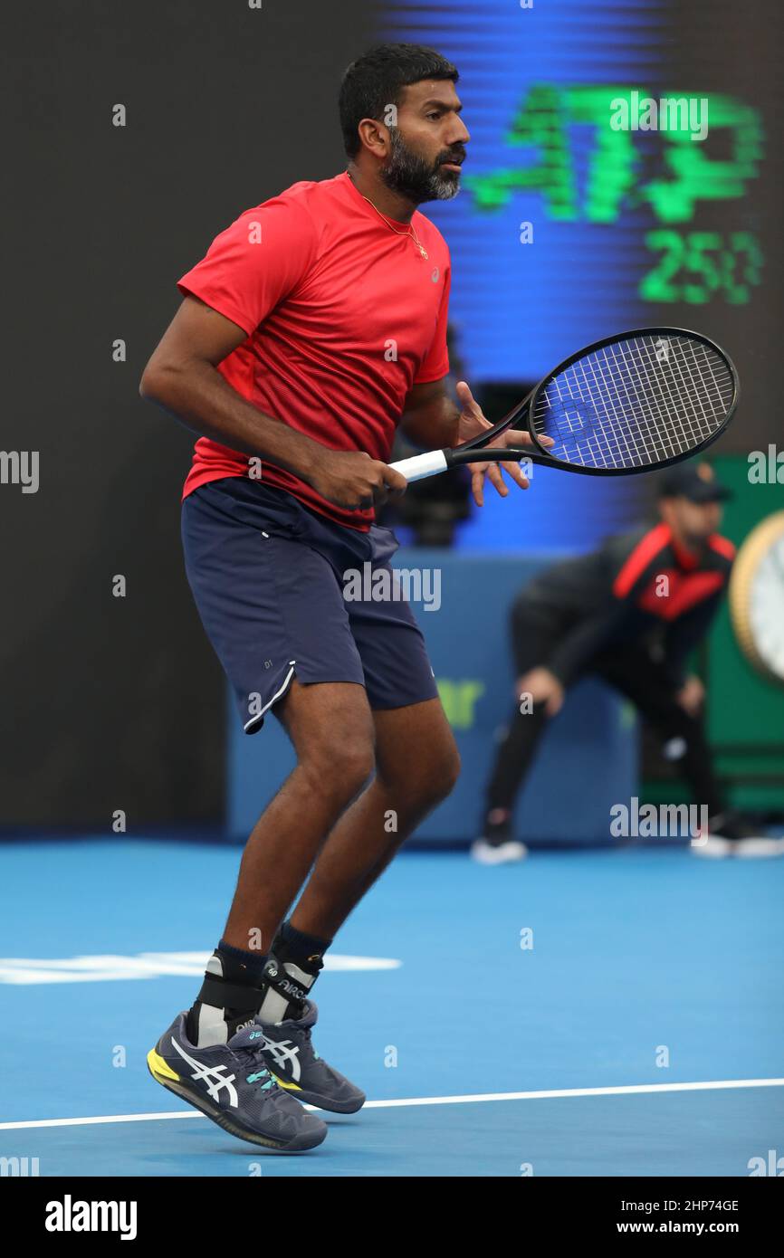 Rohan Bopanna of India in action during the Doubles Final match in the