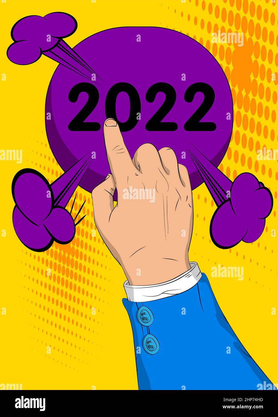2022 sign. Future business career, New Year goals, goal concept Stock