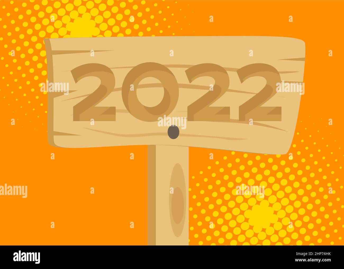 2022 sign. Future business career, New Year goals, goal concept Stock