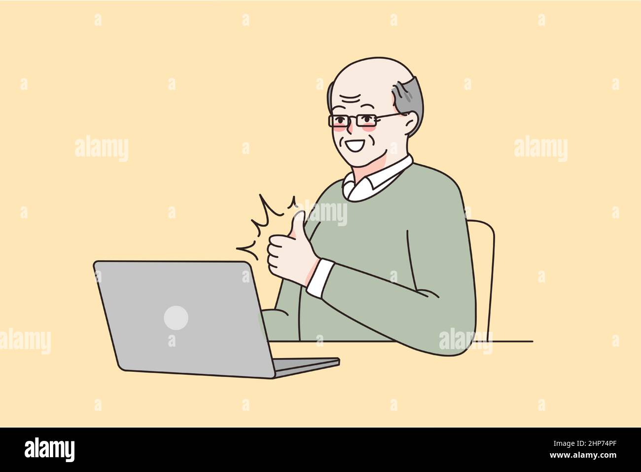 Working in internet and technologies concept Stock Vector