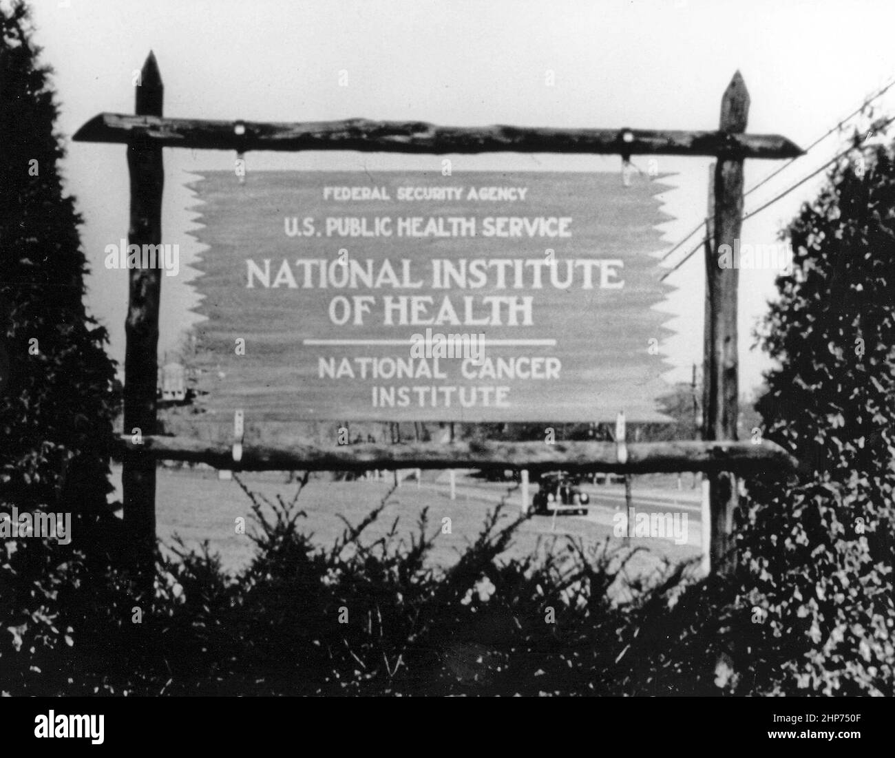 National cancer institute sign Black and White Stock Photos & Images