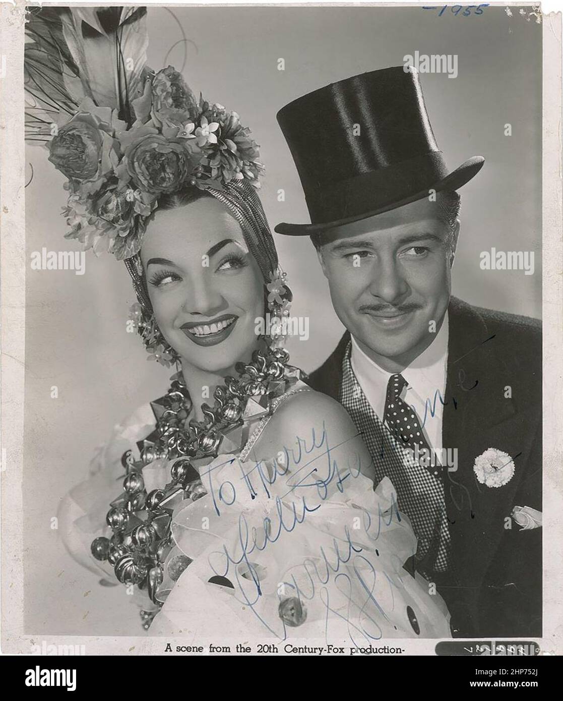 Carmen Miranda and actor Don Ameche in 'That Night in Rio' (1941) Stock Photo