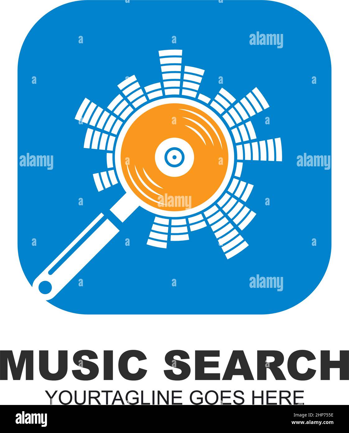 music search icon vector illustration concept design Stock Vector